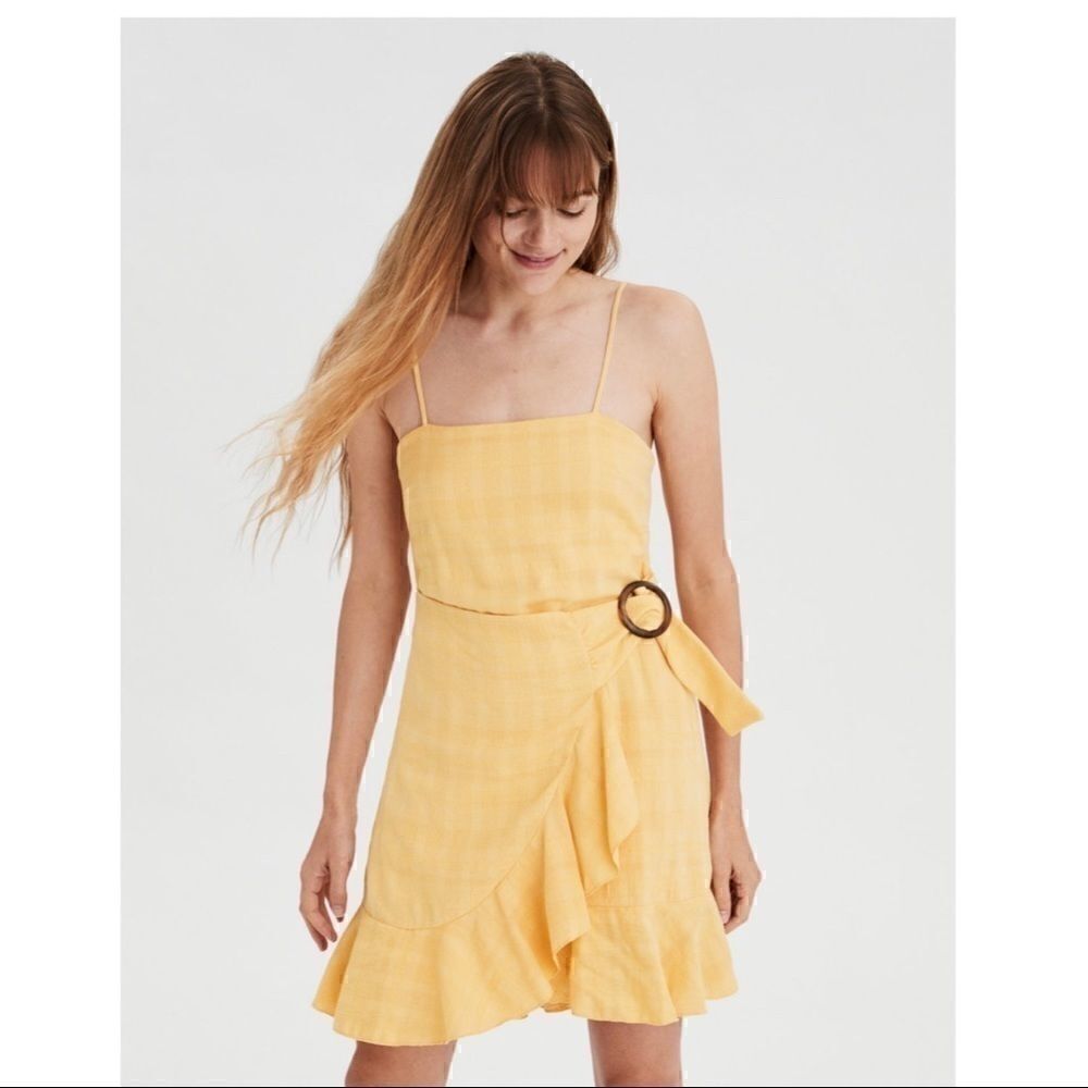 American Eagle Wrap Front Cami Mini Dress